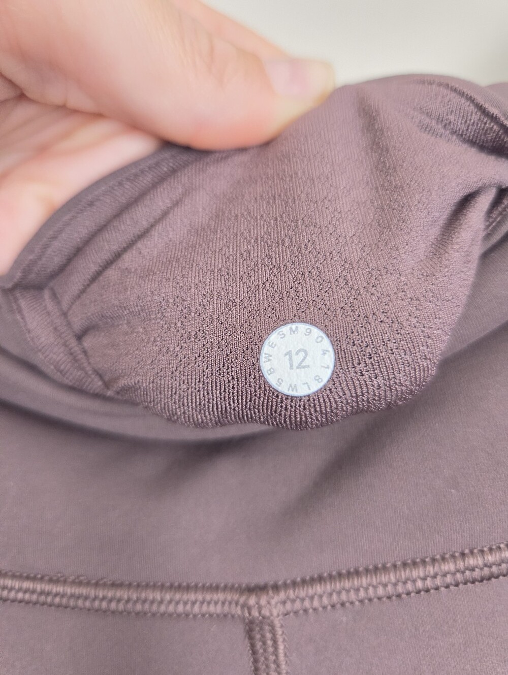 Lululemon X Soulcycle Set Sports Bra 24" Leggings Purple Taupe Womens 12 Everlux - Picture 11 of 11